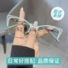 Xiaohongshu's new optical glasses for men and women are metal anti-blue light fashionable and trendy business flat glasses Specification image
